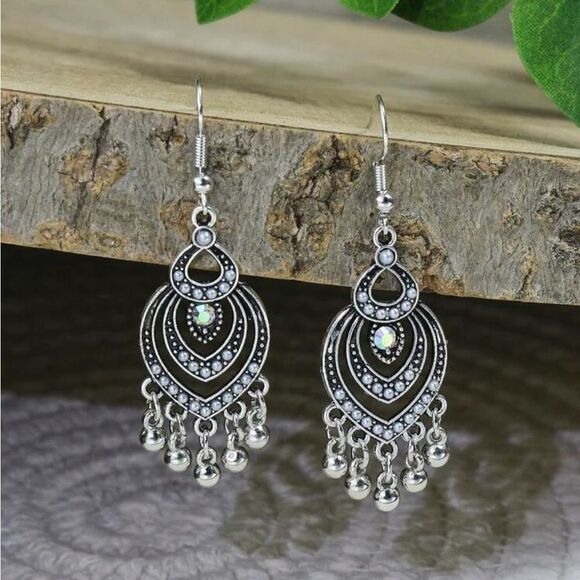 3pcs/set Rhinestone Decor
Jhumka Jewelry Set - Picture 9 of 16